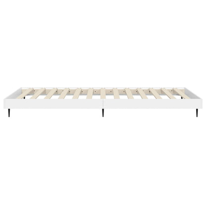 Bedframe Bewerkt Hout Wit 90 x 190 cm