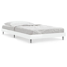 Bedframe Bewerkt Hout Hoogglans Wit 90 x 190 cm
