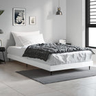 Bedframe 90x190 cm hoogglans wit bewerkt hout