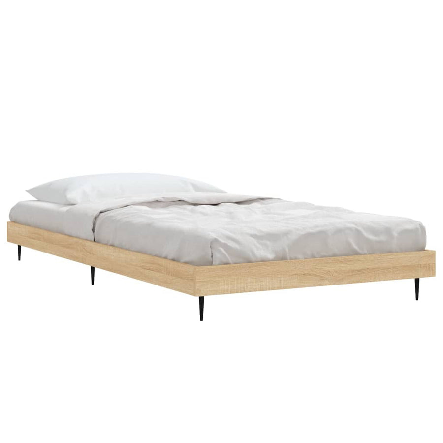 Bedframe Bewerkt Hout Kleurig Sonoma Eiken 90 x 190 cm