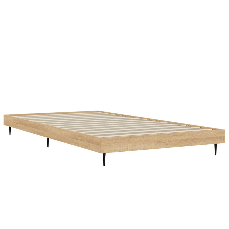 Bedframe Bewerkt Hout Kleurig Sonoma Eiken 90 x 190 cm