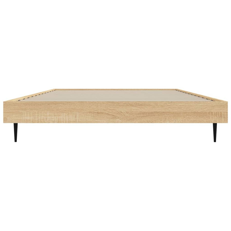 Bedframe Bewerkt Hout Kleurig Sonoma Eiken 90 x 190 cm