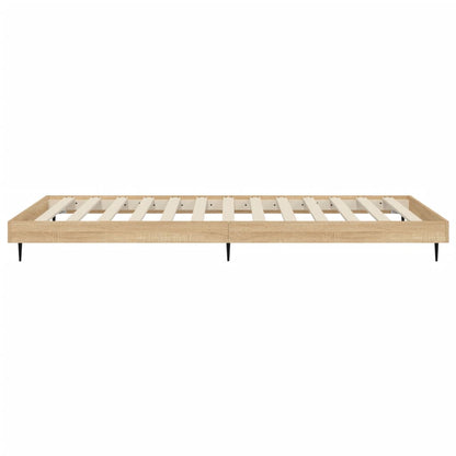 Bedframe Bewerkt Hout Kleurig Sonoma Eiken 90 x 190 cm