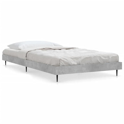 Bedframe Bewerkt Hout Betongrijs 90 x 190 cm