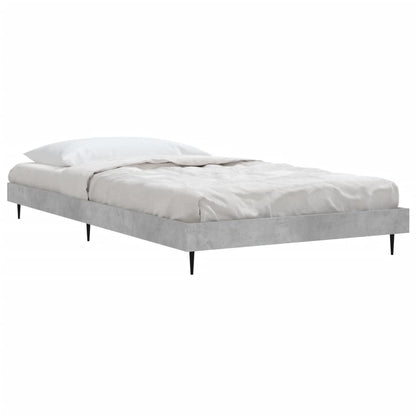 Bedframe Bewerkt Hout Betongrijs 90 x 190 cm