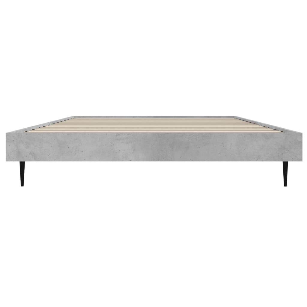 Bedframe Bewerkt Hout Betongrijs 90 x 190 cm