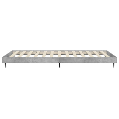 Bedframe Bewerkt Hout Betongrijs 90 x 190 cm