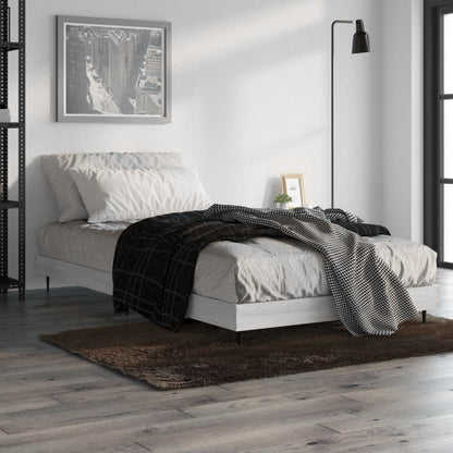 Bedframe Bewerkt Hout Eikenkleurig Grijs Sonoma 90 x 190 cm