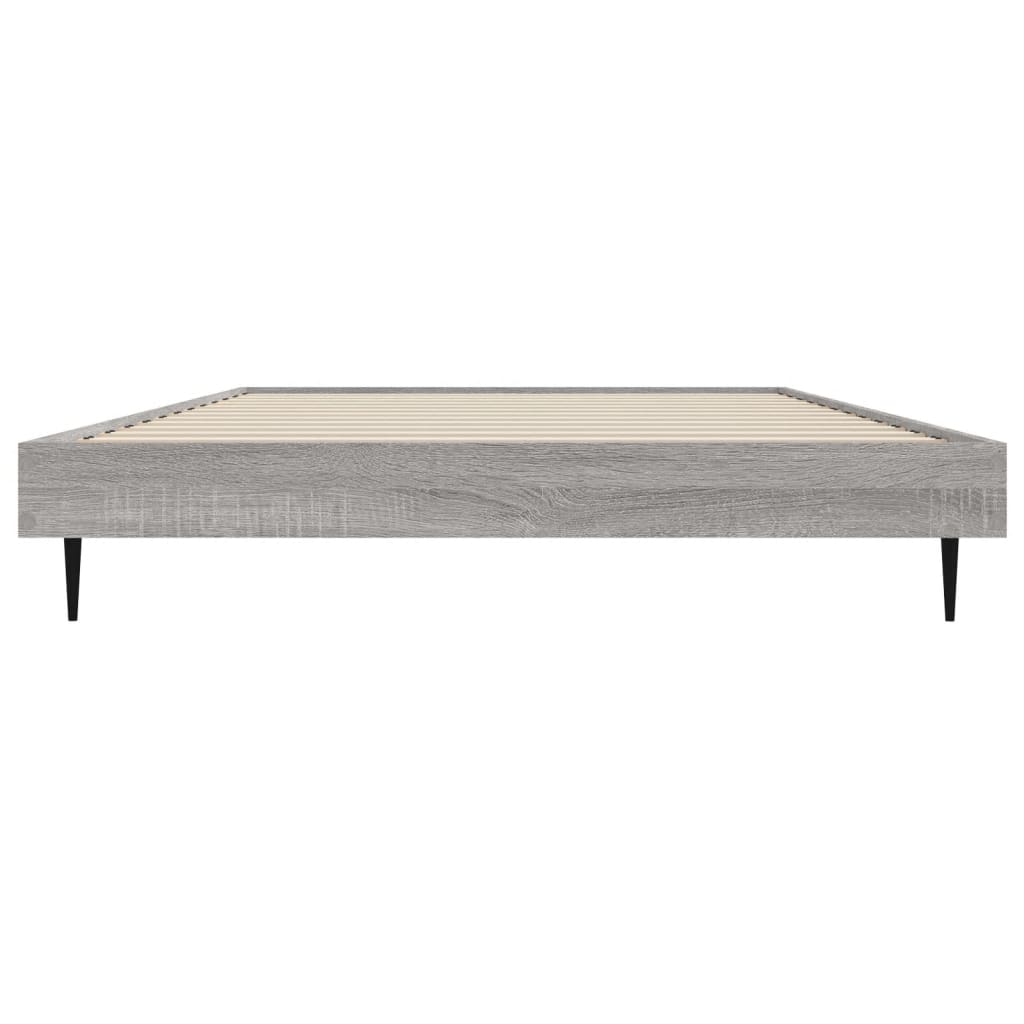 Bedframe Bewerkt Hout Eikenkleurig Grijs Sonoma 90 x 190 cm