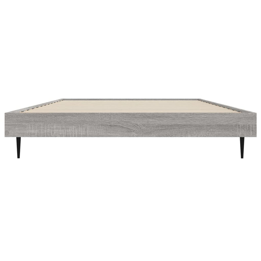 Bedframe Bewerkt Hout Eikenkleurig Grijs Sonoma 90 x 190 cm