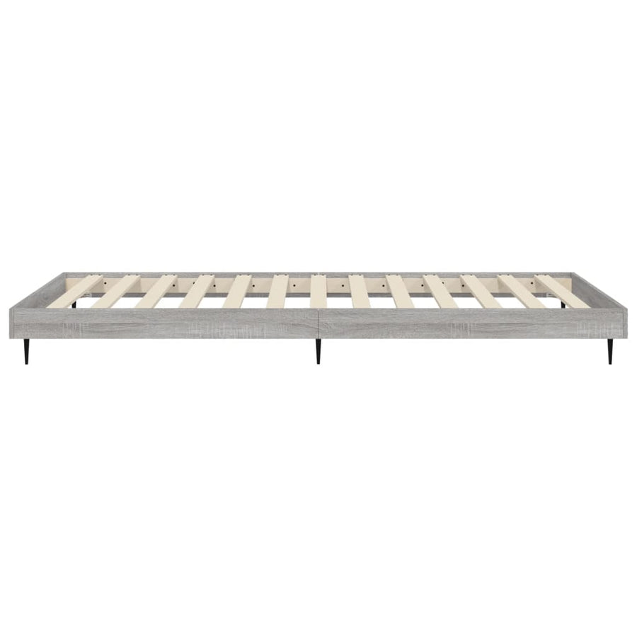 Bedframe Bewerkt Hout Eikenkleurig Grijs Sonoma 90 x 190 cm