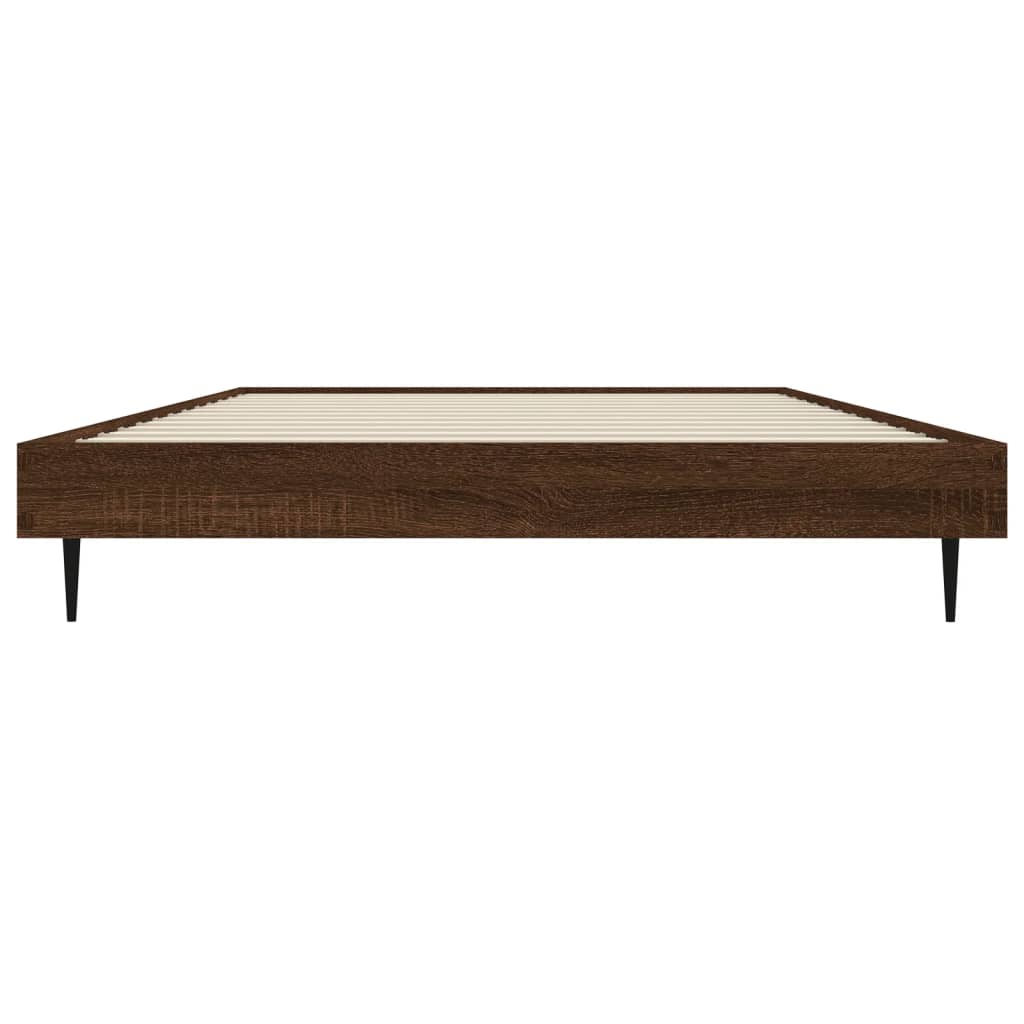 Bedframe Bewerkt Hout Bruin Eikenkleur 90 x 190 cm