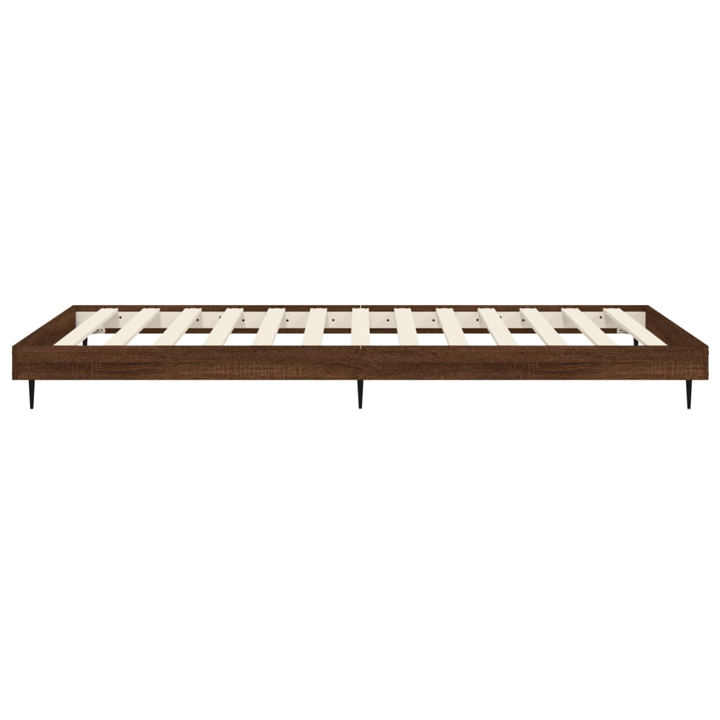 Bedframe Bewerkt Hout Bruin Eikenkleur 90 x 190 cm