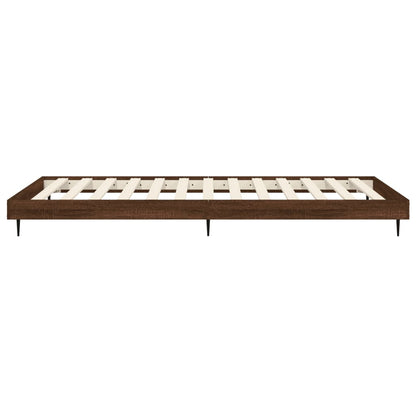 Bedframe Bewerkt Hout Bruin Eikenkleur 90 x 190 cm