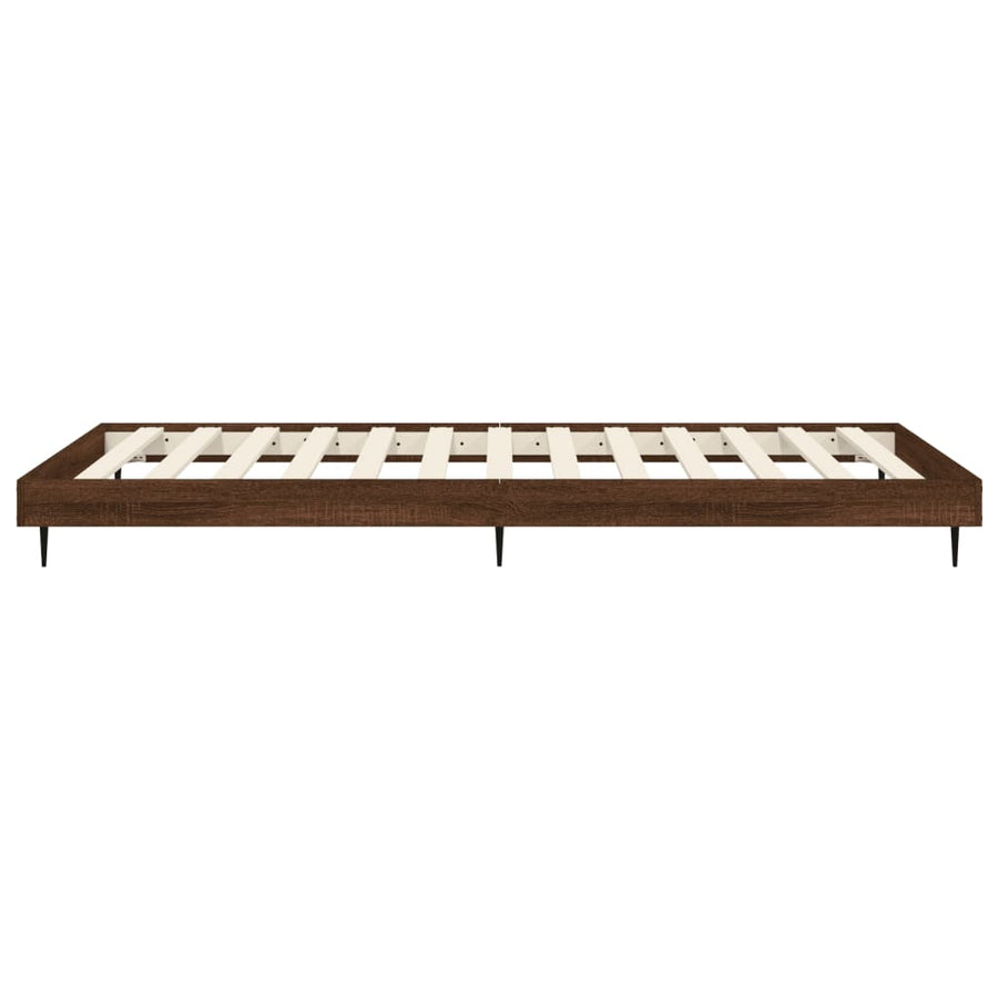Bedframe Bewerkt Hout Bruin Eikenkleur 90 x 190 cm