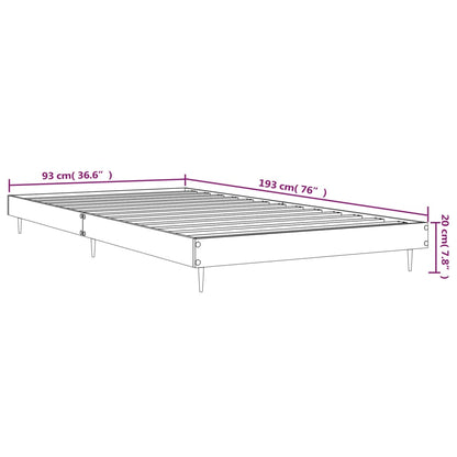 Bedframe Bewerkt Hout Bruin Eikenkleur 90 x 190 cm