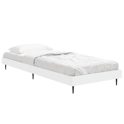 Bedframe Bewerkt Hout Wit 75 x 190 cm