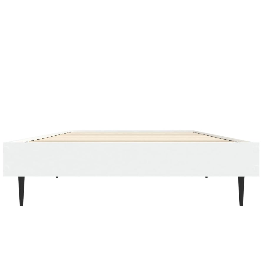 Bedframe Bewerkt Hout Wit 75 x 190 cm