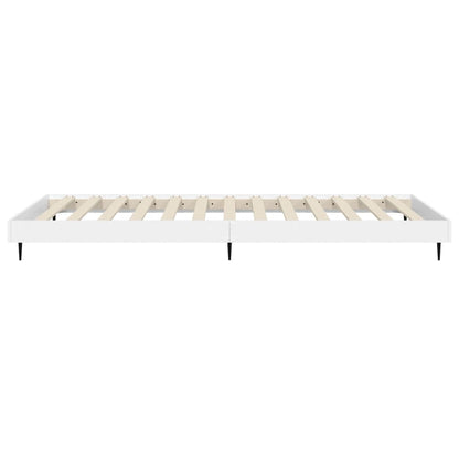 Bedframe Bewerkt Hout Wit 75 x 190 cm
