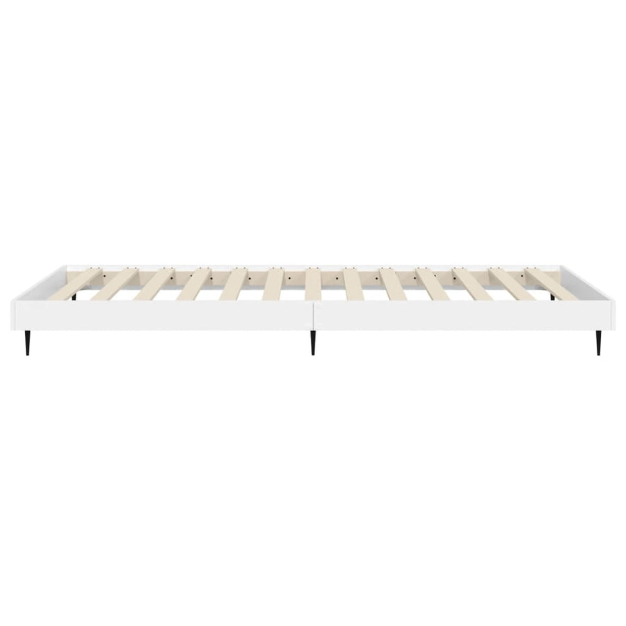 Bedframe Bewerkt Hout Wit 75 x 190 cm