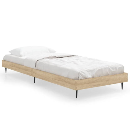 Bedframe Bewerkt Hout Kleurig Sonoma Eiken 75 x 190 cm