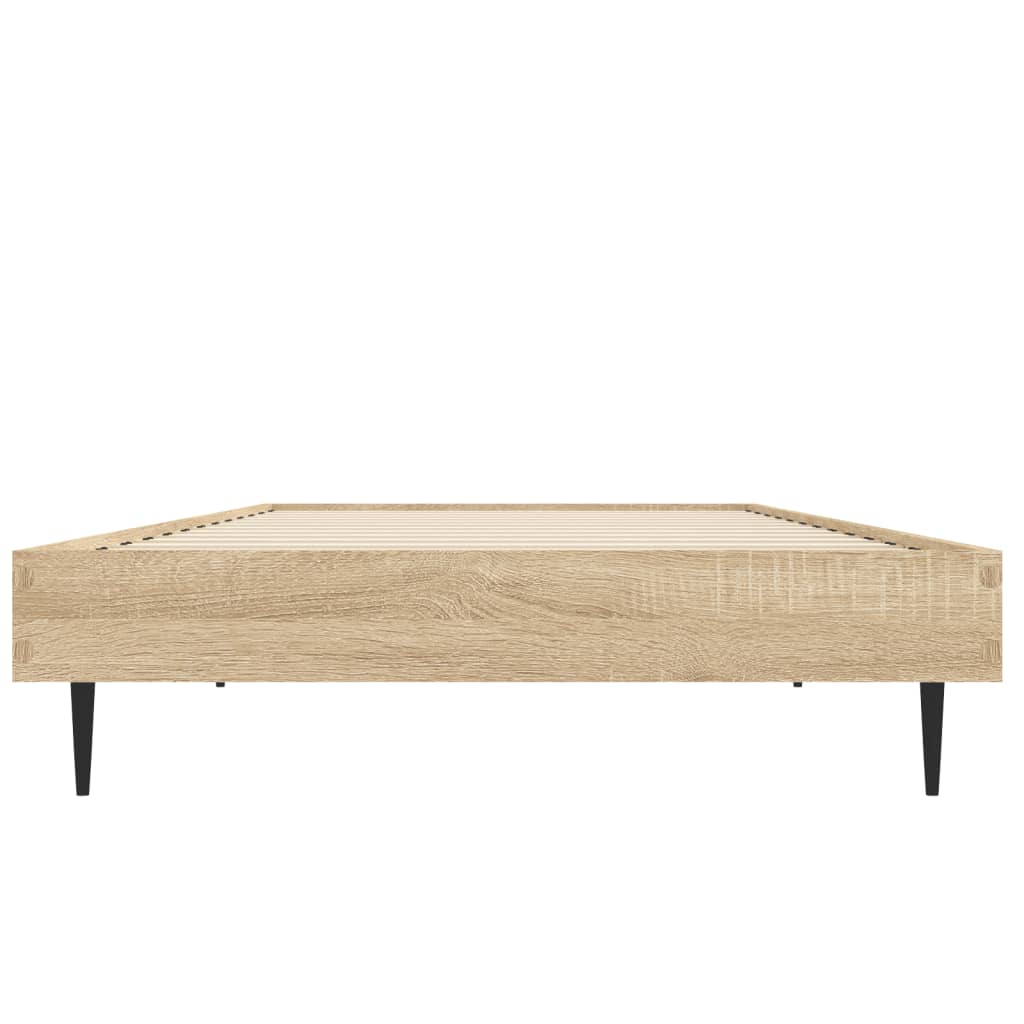 Bedframe Bewerkt Hout Kleurig Sonoma Eiken 75 x 190 cm