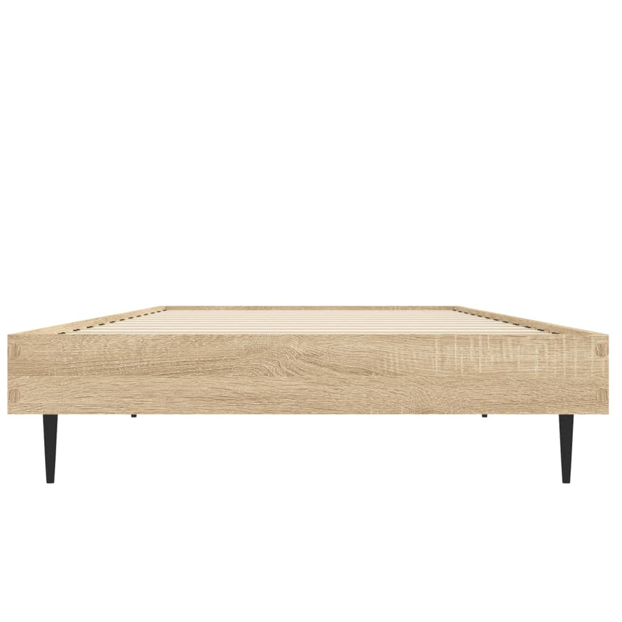 Bedframe Bewerkt Hout Kleurig Sonoma Eiken 75 x 190 cm