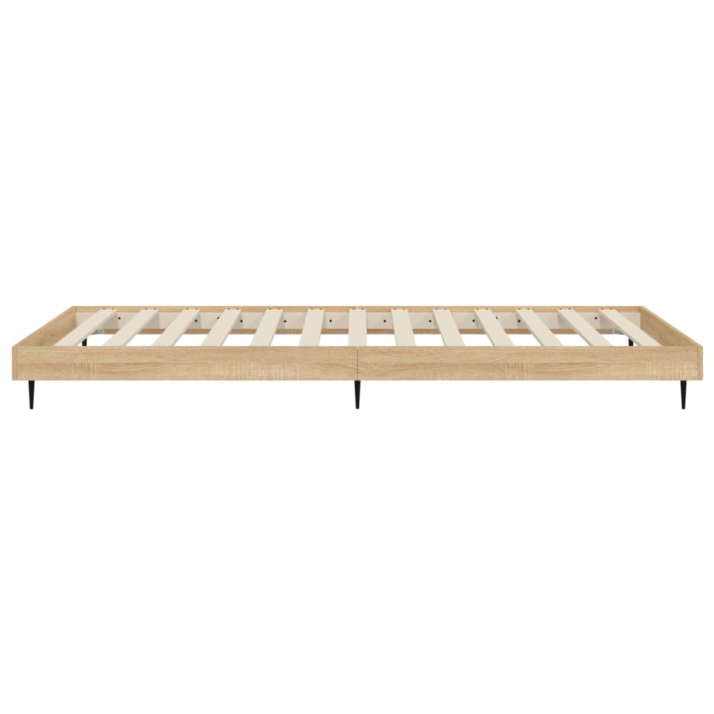 Bedframe Bewerkt Hout Kleurig Sonoma Eiken 75 x 190 cm