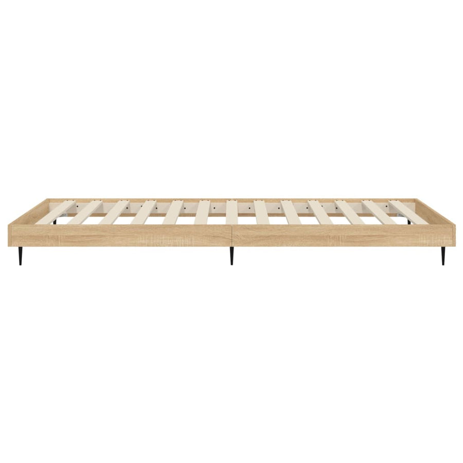 Bedframe Bewerkt Hout Kleurig Sonoma Eiken 75 x 190 cm