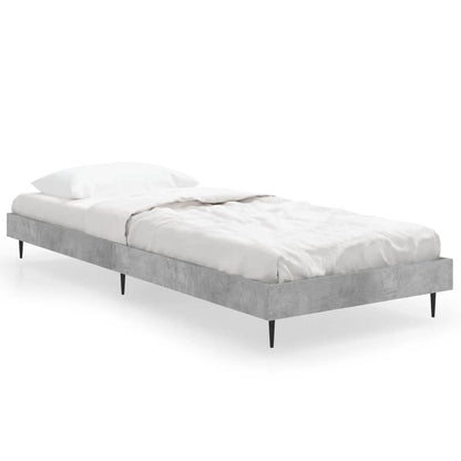 Bedframe Bewerkt Hout Betongrijs 75 x 190 cm