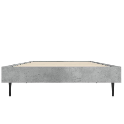 Bedframe Bewerkt Hout Betongrijs 75 x 190 cm