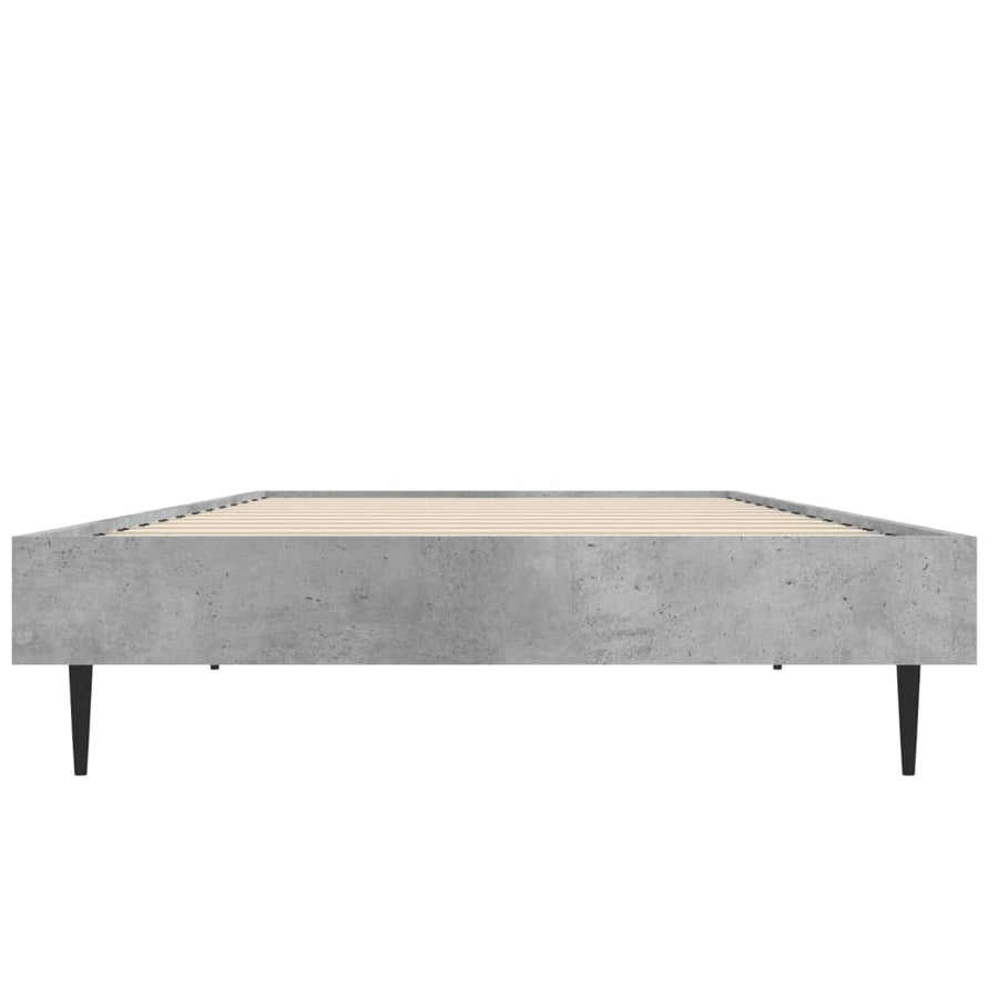 Bedframe Bewerkt Hout Betongrijs 75 x 190 cm