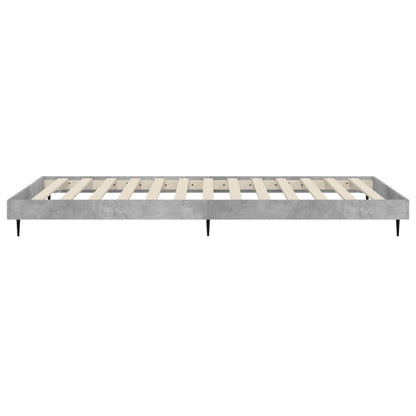 Bedframe Bewerkt Hout Betongrijs 75 x 190 cm