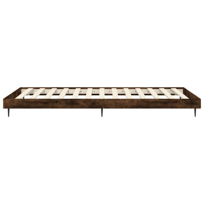 Bedframe Bewerkt Hout Kleurig Gerookt Eiken 75 x 190 cm