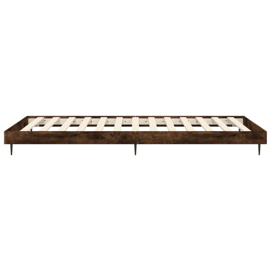 Bedframe Bewerkt Hout Kleurig Gerookt Eiken 75 x 190 cm
