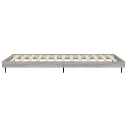 Bedframe Bewerkt Hout Eikenkleurig Grijs Sonoma 75 x 190 cm