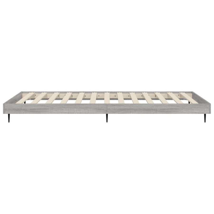 Bedframe Bewerkt Hout Eikenkleurig Grijs Sonoma 75 x 190 cm