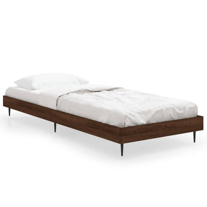 Bedframe Bewerkt Hout Bruin Eikenkleur 75 x 190 cm