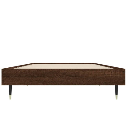 Bedframe Bewerkt Hout Bruin Eikenkleur 75 x 190 cm
