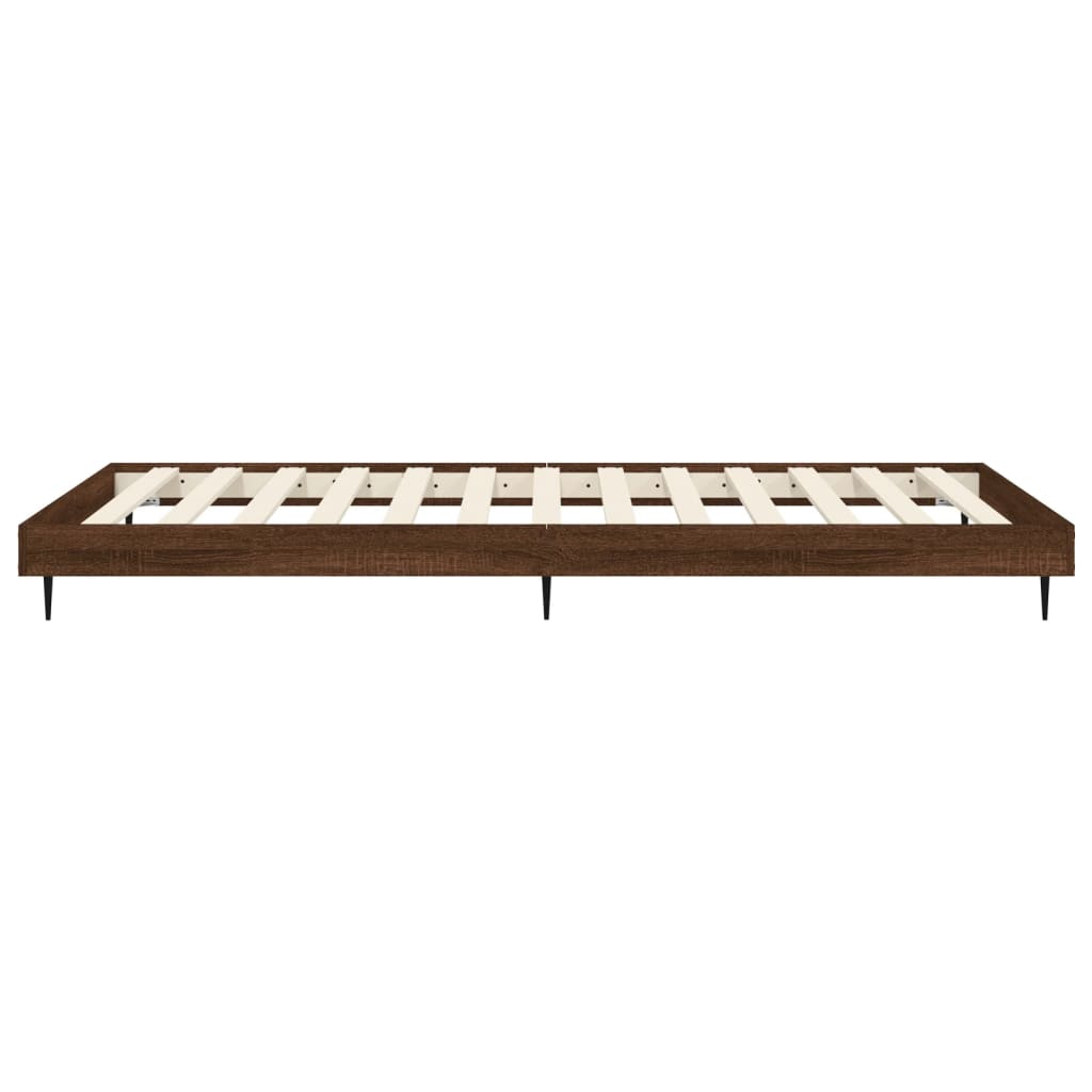 Bedframe Bewerkt Hout Bruin Eikenkleur 75 x 190 cm