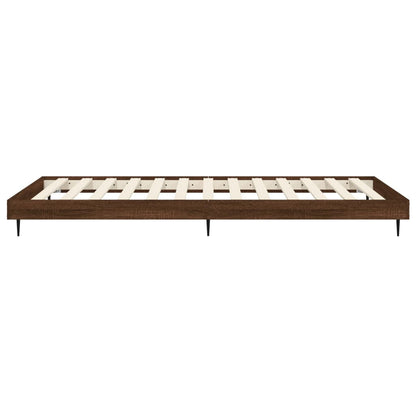 Bedframe Bewerkt Hout Bruin Eikenkleur 75 x 190 cm