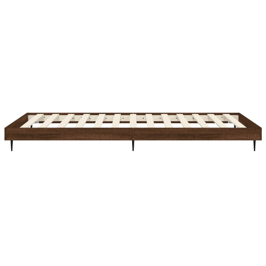 Bedframe Bewerkt Hout Bruin Eikenkleur 75 x 190 cm