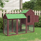 Chicken Coop 193X65X117 Cm Solid Pinewood Colourful Mocha