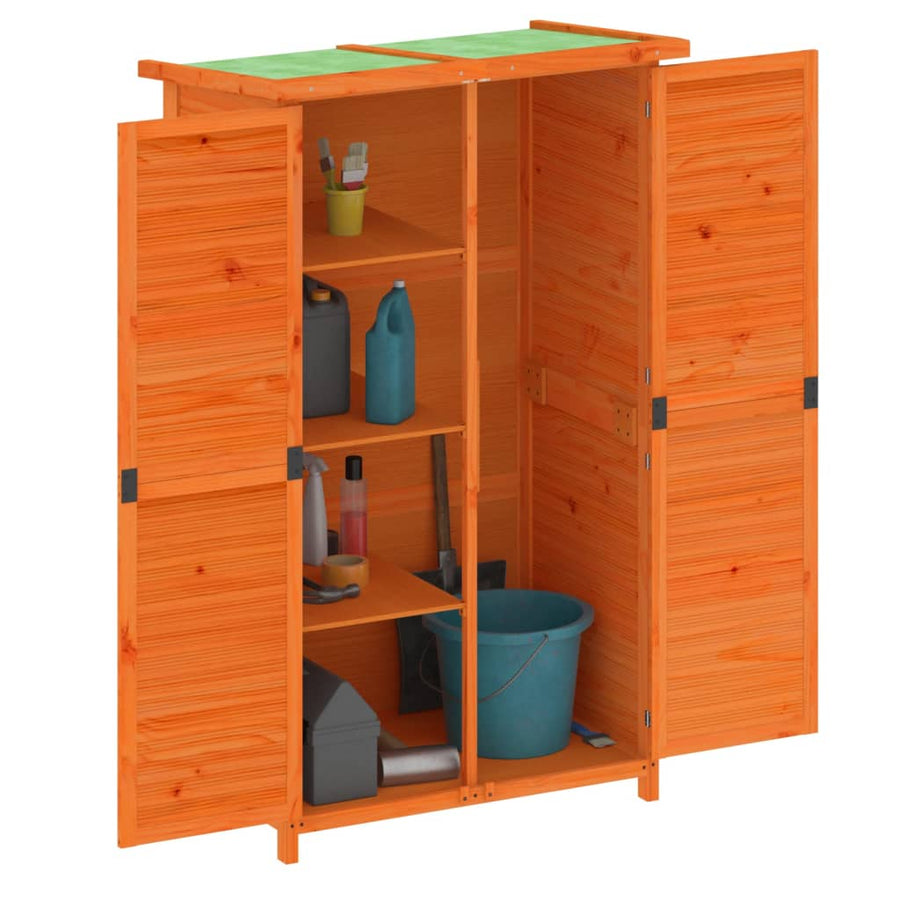 Tuinschuur 83X57X140 Cm Massief Grenenhout Bruin