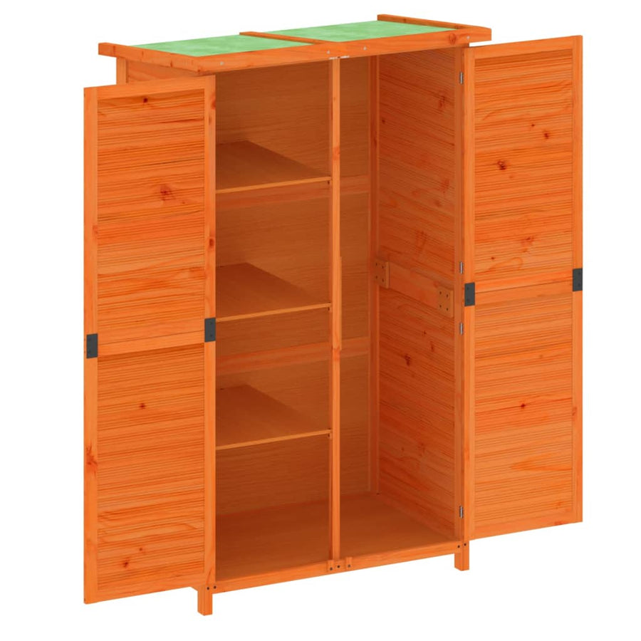 Tuinschuur 83X57X140 Cm Massief Grenenhout Bruin