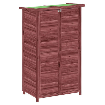 Tuinschuur 83X57X140 Cm Massief Grenenhout Kleurig Mokka