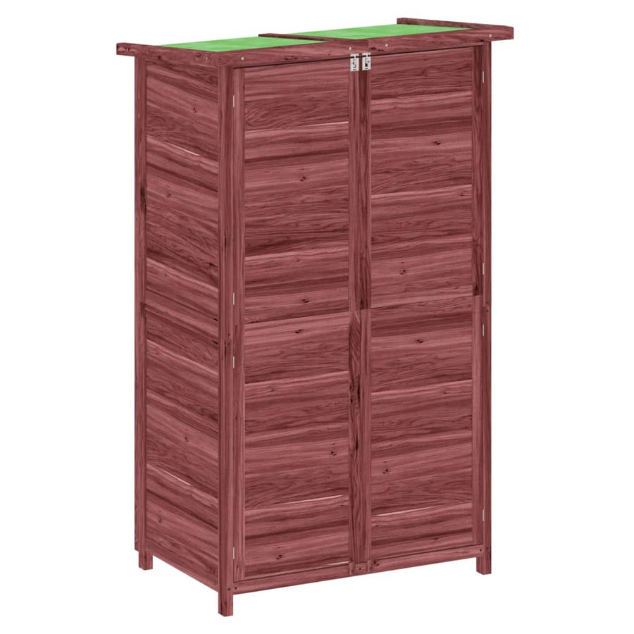 Tuinschuur 83X57X140 Cm Massief Grenenhout Kleurig Mokka