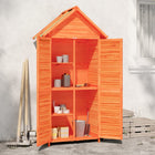 Garden shed 89x52.5x175 cm solid pine brown
