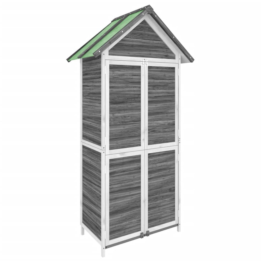 Tuinschuur 89X52,5X175 Cm Massief Grenenhout Grijs