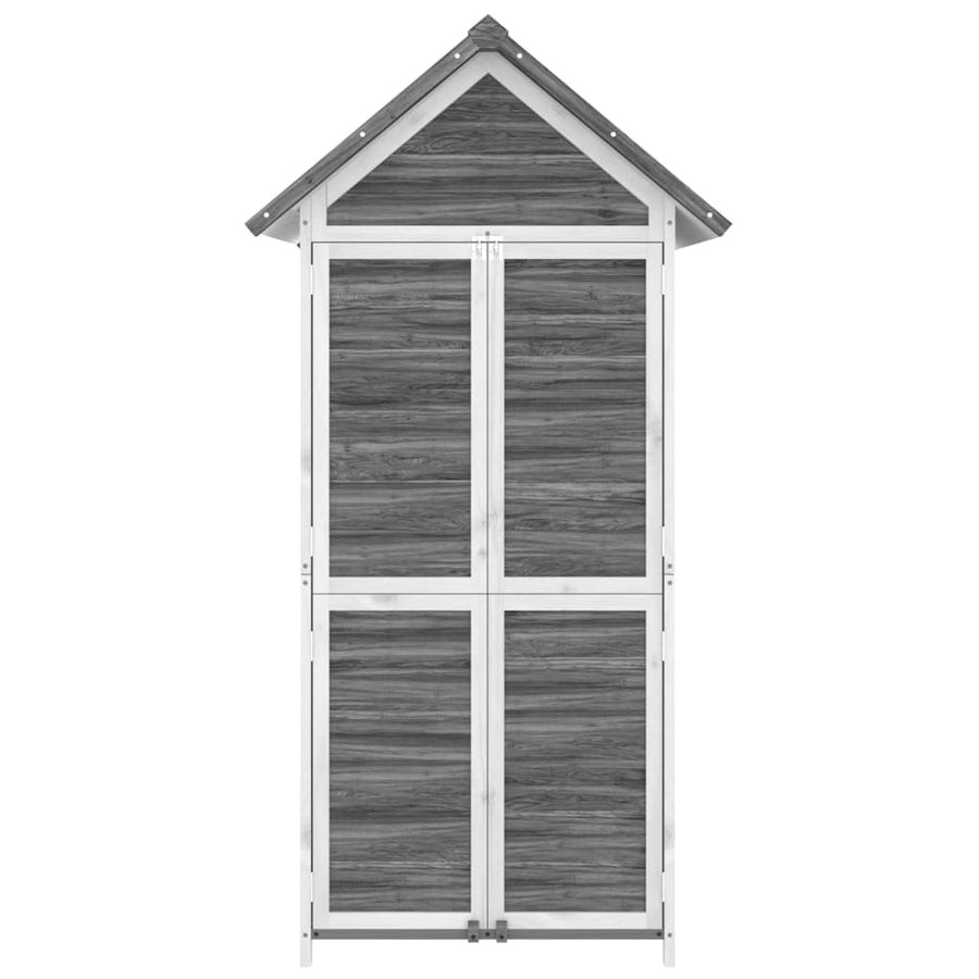 Tuinschuur 89X52,5X175 Cm Massief Grenenhout Grijs